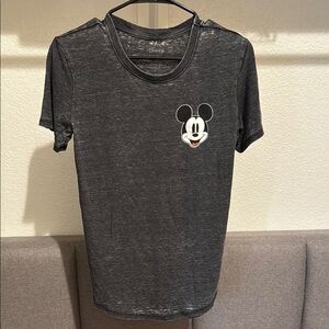 Disney Charcoal Mickey Mouse Short Sleeve Tee